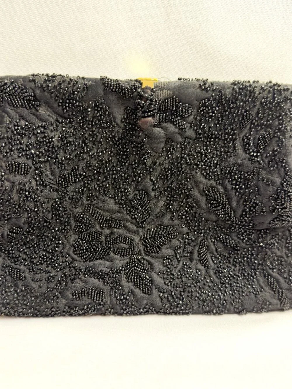 Koret Trésor Black Beaded Evening Clutch – Vintage Designer Elegant Bag